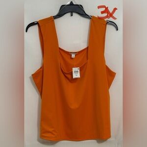 Bar III Orange Tank Top with Sleek Design
